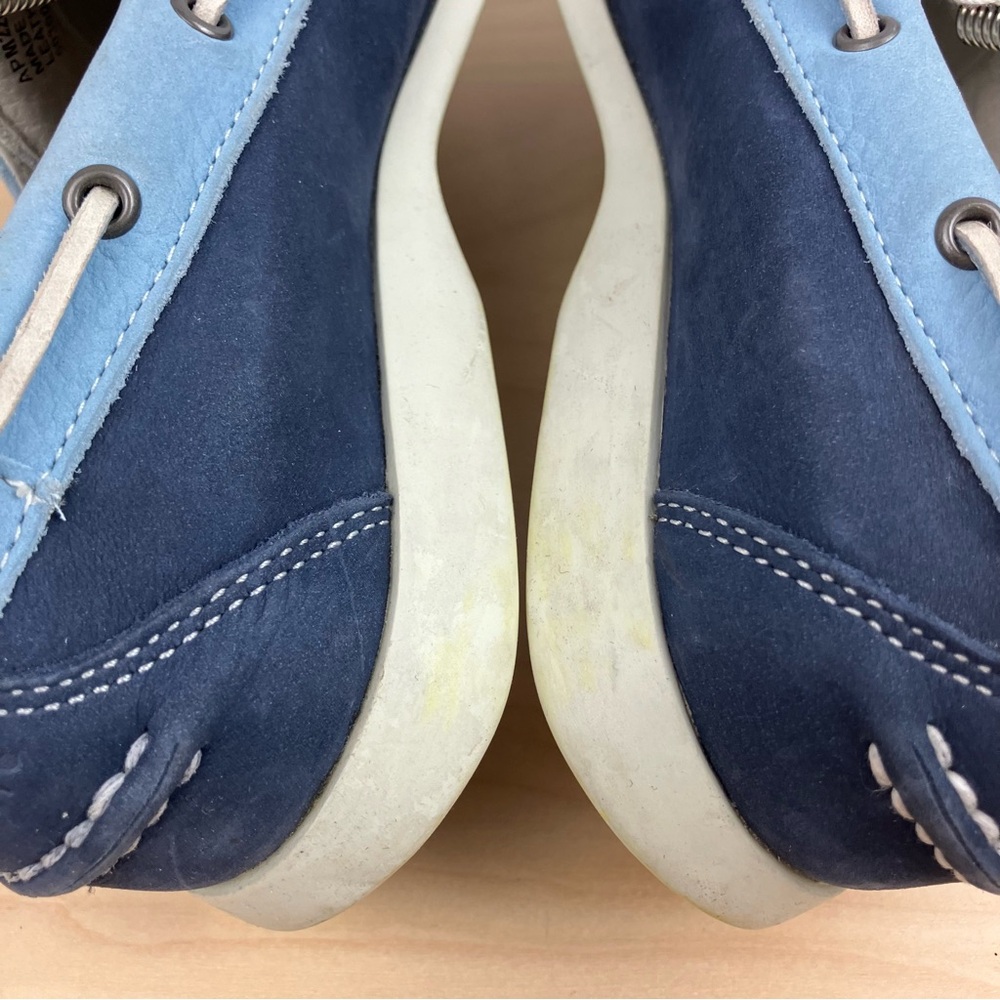 Rockport Men’s Size 8.0 M Classic 2 Eye Leather Boat Shoes Blue Navy White - Picture 7 of 12